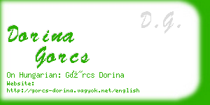 dorina gorcs business card